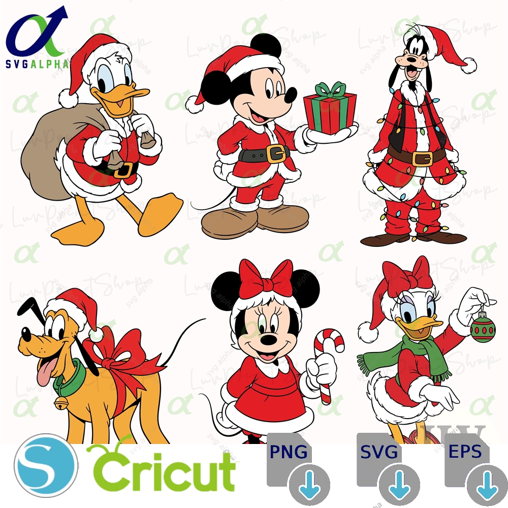 Mickey And Friends Christmas Svg Family Xmas Png Svg Christmas Family Trip Svg Very Merry Xmas Santa Mickey Mouse Svg Png Svglapha